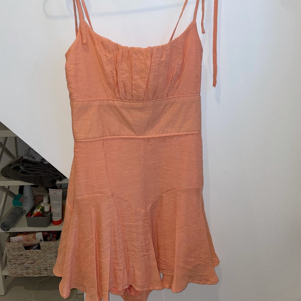 Peach Spring Romper